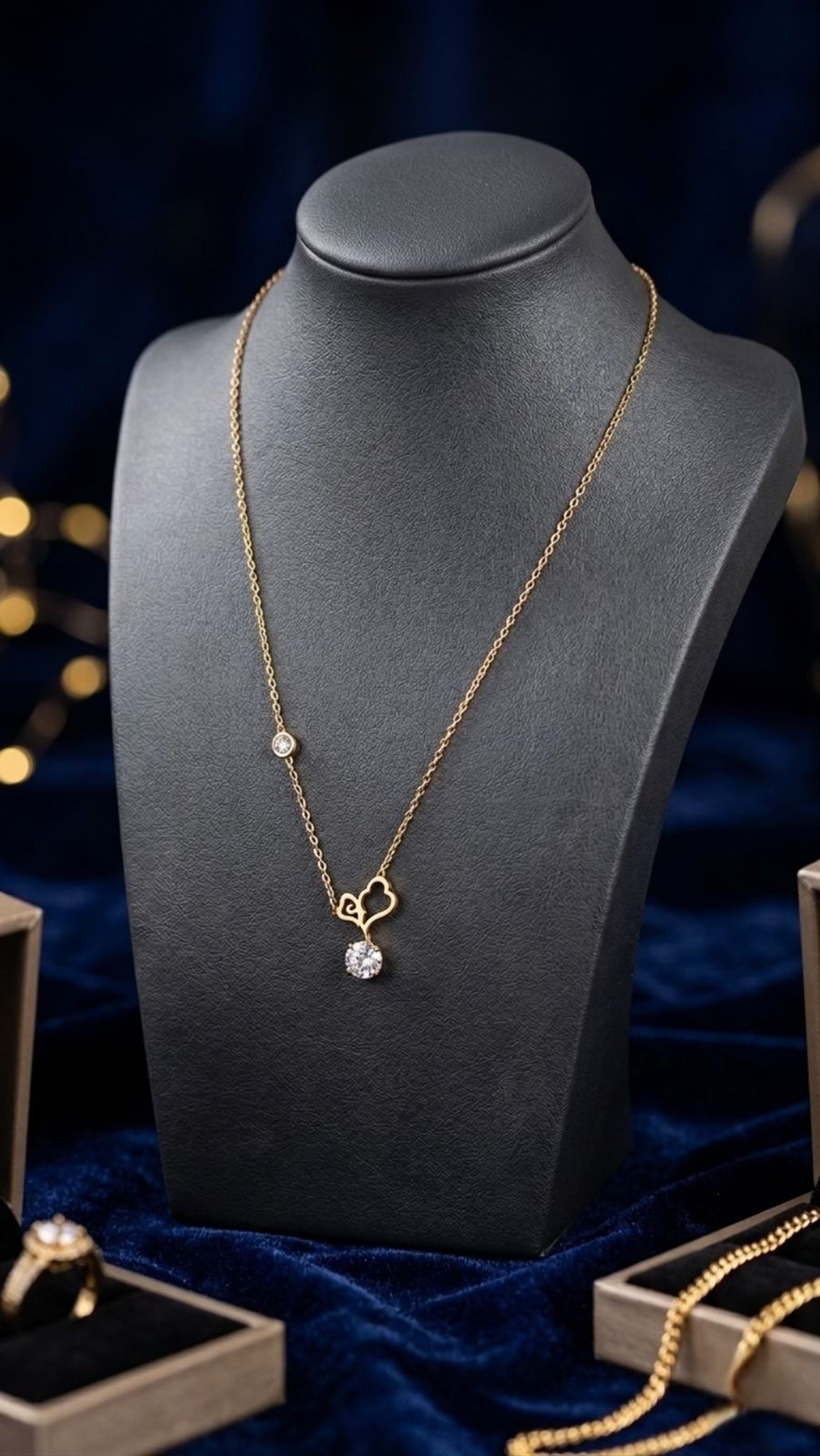 ✨ Crystal Heart Pendant Necklace