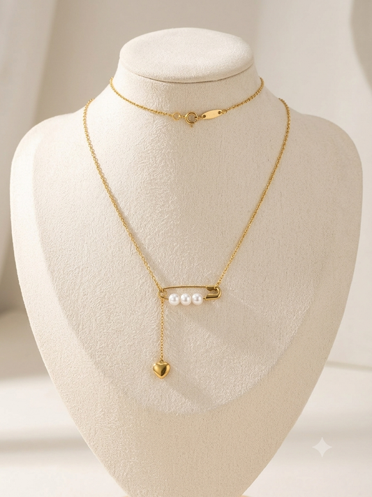 The charm safety pin pendant